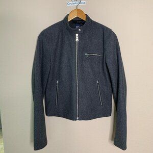GAP Charcoal Moto Jacket – Size Small